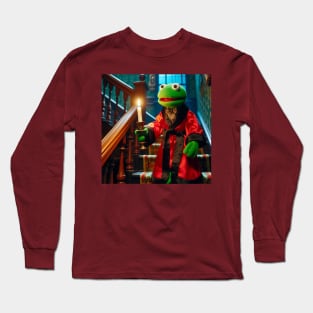 Puppet checking for strange sounds Long Sleeve T-Shirt